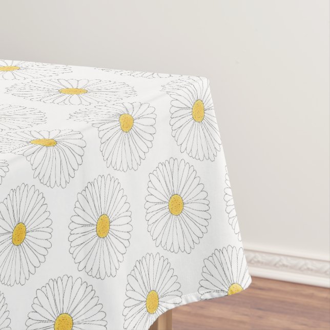 Nappe Fleur Jardin Floral Jaune Blanc (In Situ)