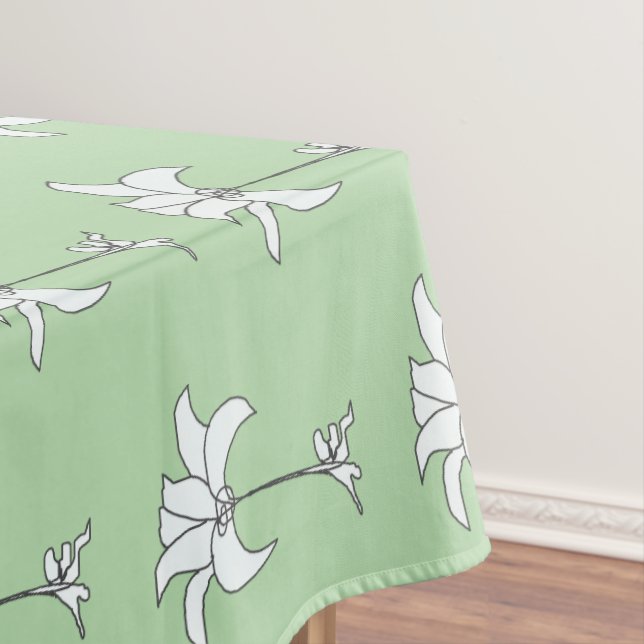 Nappe Fleur Lt Vert Blanc (In Situ)
