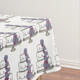 Nappe Fleur Mariage Anniversaire Fête des mariées gâteau