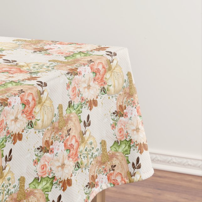 Nappe Fleur mignonne Citrouille Autumn Thème Baby shower (In Situ)