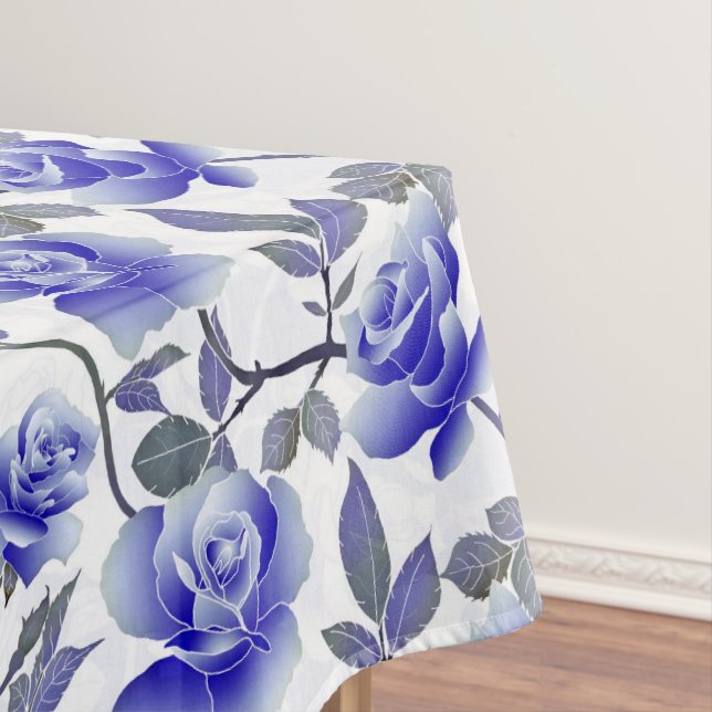 Nappe Fleur Rose bleu élégant (In Situ)