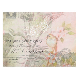 Nappe fleur rose vintage