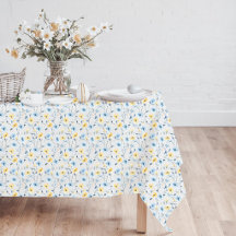 Fleur sauvage aquarelle bleu jaune 