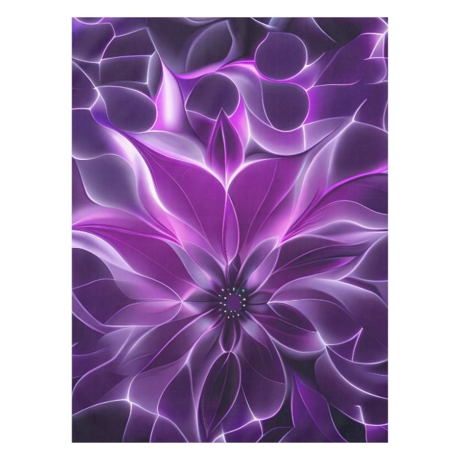 Nappe Fleur violette profonde fractale hypnotique (Devant)