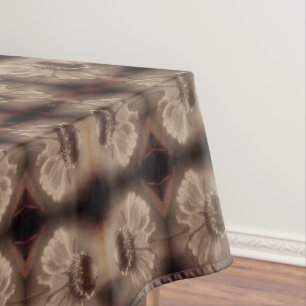 Nappe Fleur Zinnia Daisy Soft En Sepia Vintage Abstrait