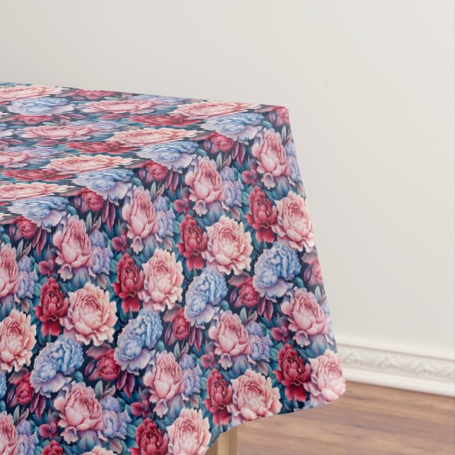 Nappe Fleurs bleues et roses (In Situ)