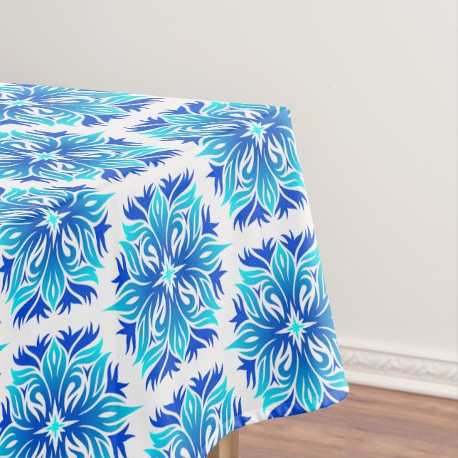 Nappe Fleurs Bleues, Motif De Fleurs, Modèle Floral (In Situ)