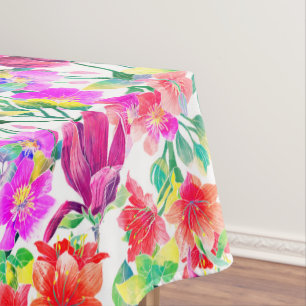 Nappe Fleurs colorées tropicales élégantes