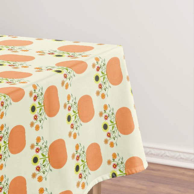 Nappe Fleurs d'action de grâces à motif Citrouille (In Situ)