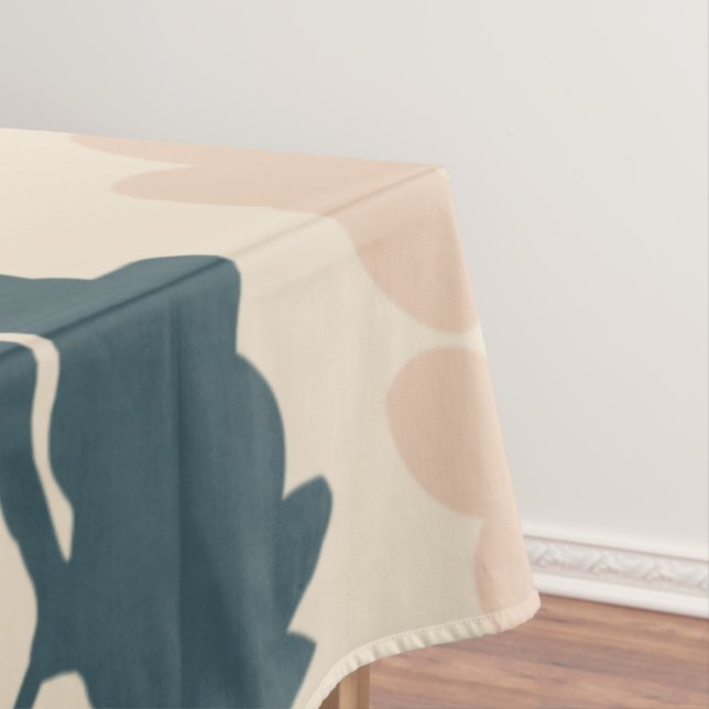 Nappe Fleurs d'automne botaniques et Motif Feuille (In Situ)