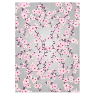 Nappe Fleurs de cerisier rose gris Asie Floral