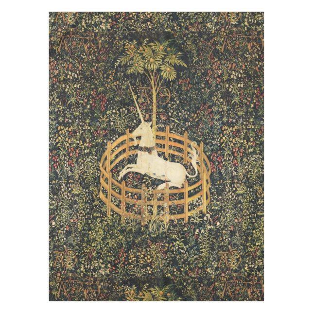 NAPPE FLEURS DE IMAGINAIRES UNICORNES ET GOTHIQUES, MOTI (Devant)