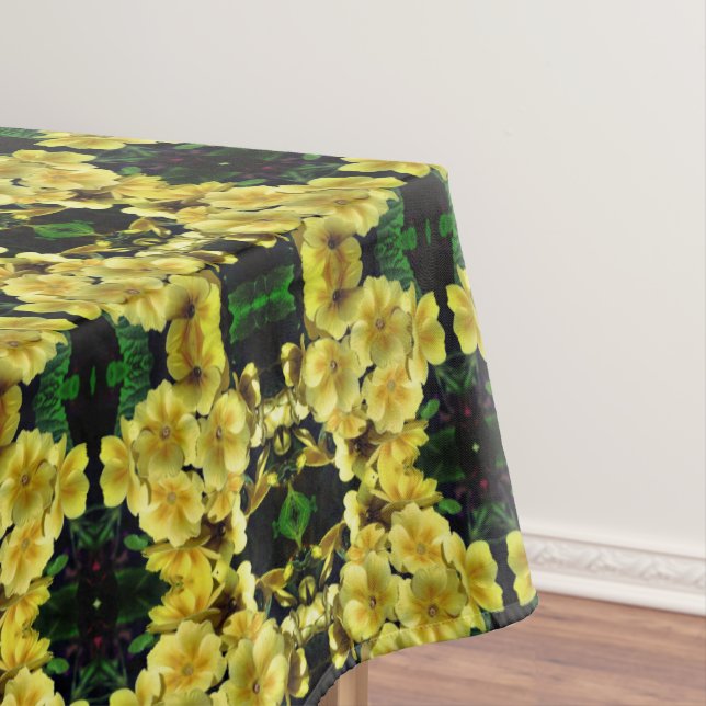 Nappe Fleurs de printemps de Primrose jaune Motif Abstra (In Situ)