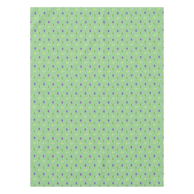Nappe Fleurs de printemps en Chinoiserie Pots verts (Devant)