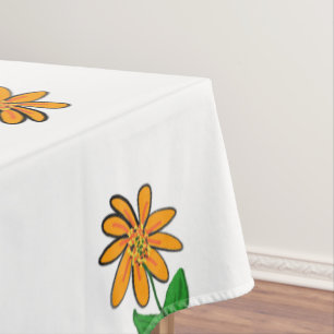 Nappe Fleurs Jaune Orange