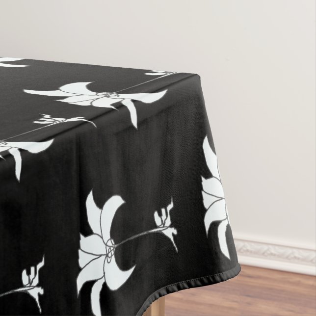 Nappe Fleurs noires blanches (In Situ)
