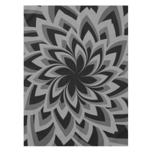 NAPPE FLEURS NOIRES ET BLANCHES