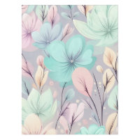 Fleurs pastel et Feuilles sur Arrière - plan viole