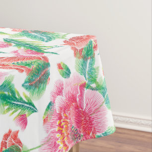 Nappe Fleurs roses brillantes Fille Motif