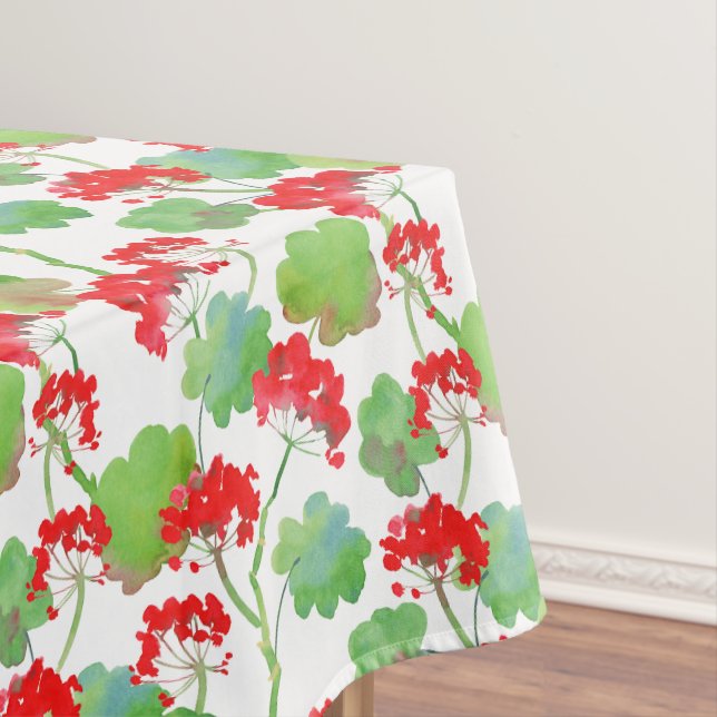 Nappe Fleurs rouges (Pelargonium) (In Situ)
