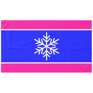 Nappe Flocon de neige blanc nordique Alpine Bleu rose ra