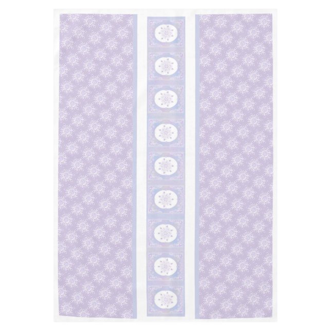 Nappe flocon de neige violet clair et coeur étincelant (Devant)