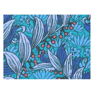 Nappe Floral bleu ancien Boho moderne