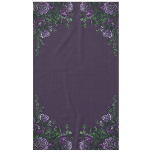Nappe Floral pourpre foncé Élégant mariage gothique