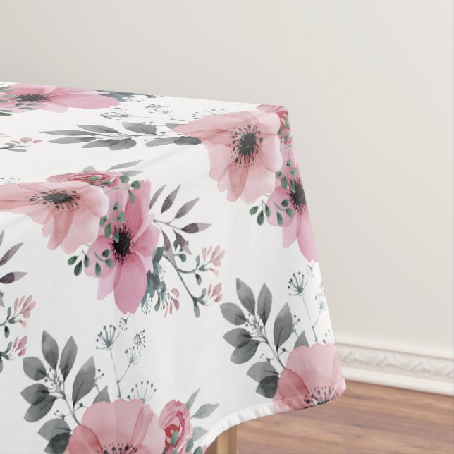 Nappe florale avec fleurs roses (In Situ)