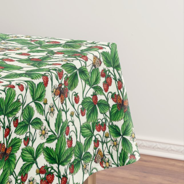 Nappe Fraises sauvages sur blanc (In Situ)