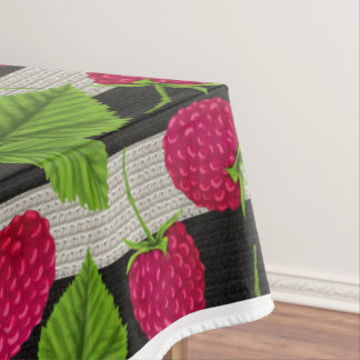 Nappe Framboise Rayures Noir & Blanc Moderne