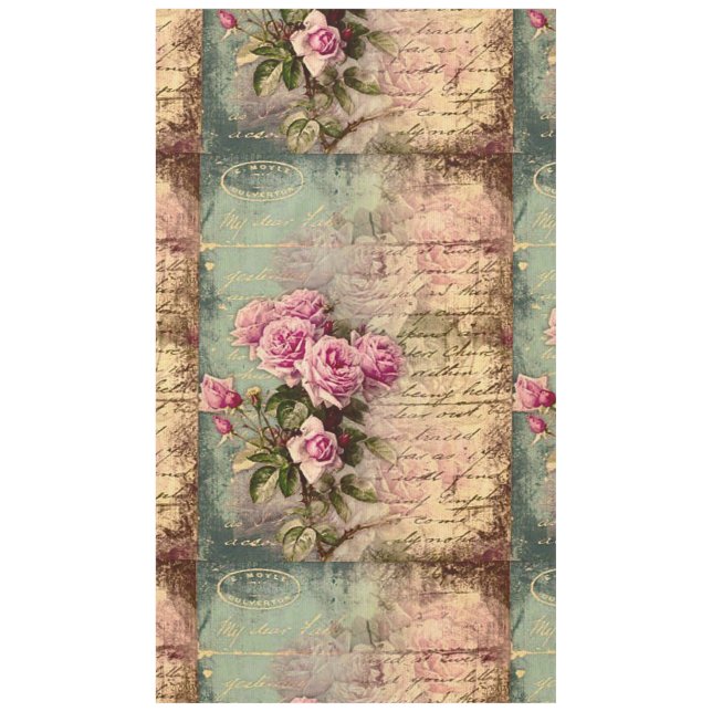 Nappe francais chic, shabby chic, roses roses roses, flo (Devant)