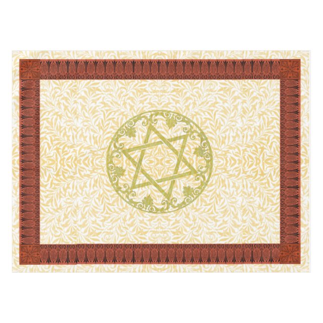 Nappe Frontière de fleur d'étoile de David (Devant (Horizontal))