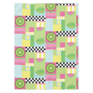 Nappe Fruit d'été coloré rose vert vert mosaïque jaune
