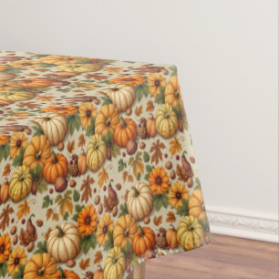 Nappe Fruits et fleurs citrouille