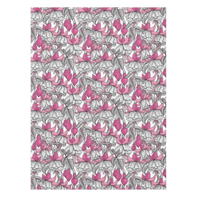 Nappe Fuchsia en blanc et rose (Devant)