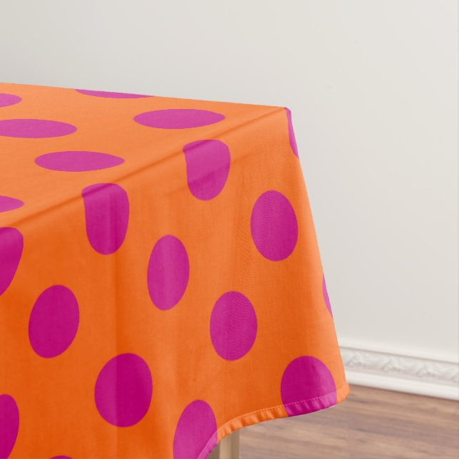 Nappe Fuchsia pois orange (In Situ)