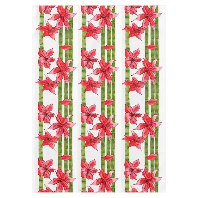 NAPPE FUN AND FABULOUS POINSETTIA TABLECLOTH (Devant)