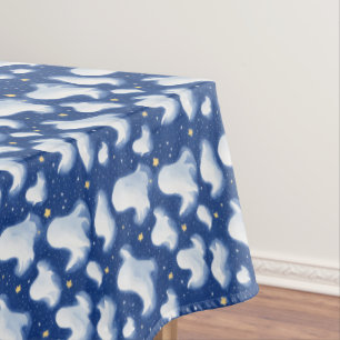 Nappe Fun Ghost Blue Sky Halloween Night Star Aquarelle