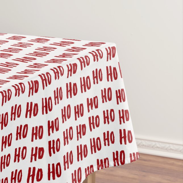 Nappe Fun Ho Ho Ho Texte Rouge Fête Motif Noël (In Situ)