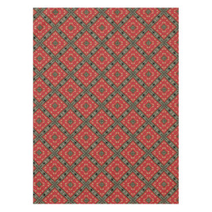Nappe Funky Ornate Black Gold+Red Tablecloth
