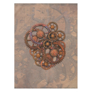 Nappe Gears de métal rouillé en vapeur avec ombres