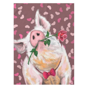 Nappe Gentleman Pig Tablecloth Romantic Funny