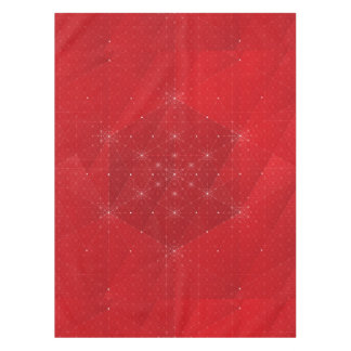 Nappe géométrique de motif d'hexagone rouge et