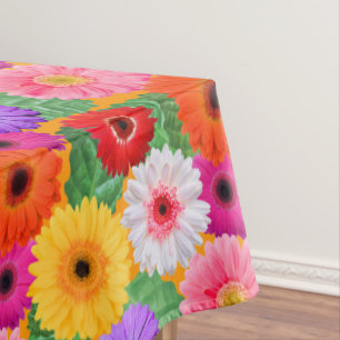Nappe Gerbera florale colorée Daisies Élégante Botanique