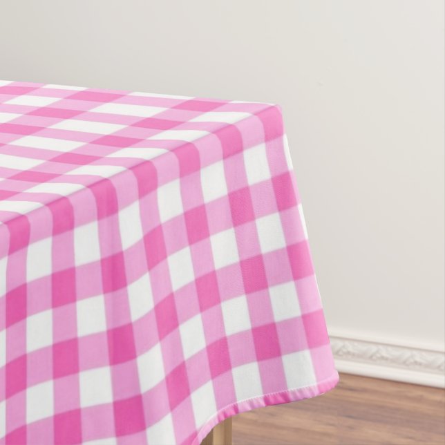 Nappe Gingham rose et blanc  (In Situ)