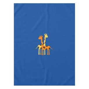 Nappe girafe bleu profond