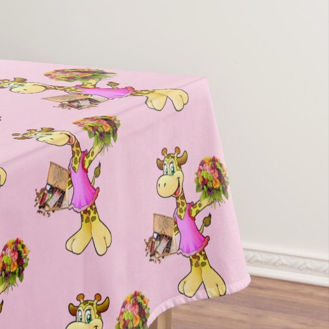 Nappe Giraffe rose Floral (In Situ)