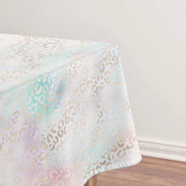Nappe Girl Aqua Gold Pink Empreinte de léopard (In Situ)