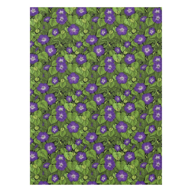 Nappe Gloire du matin en violet et vert (Devant)